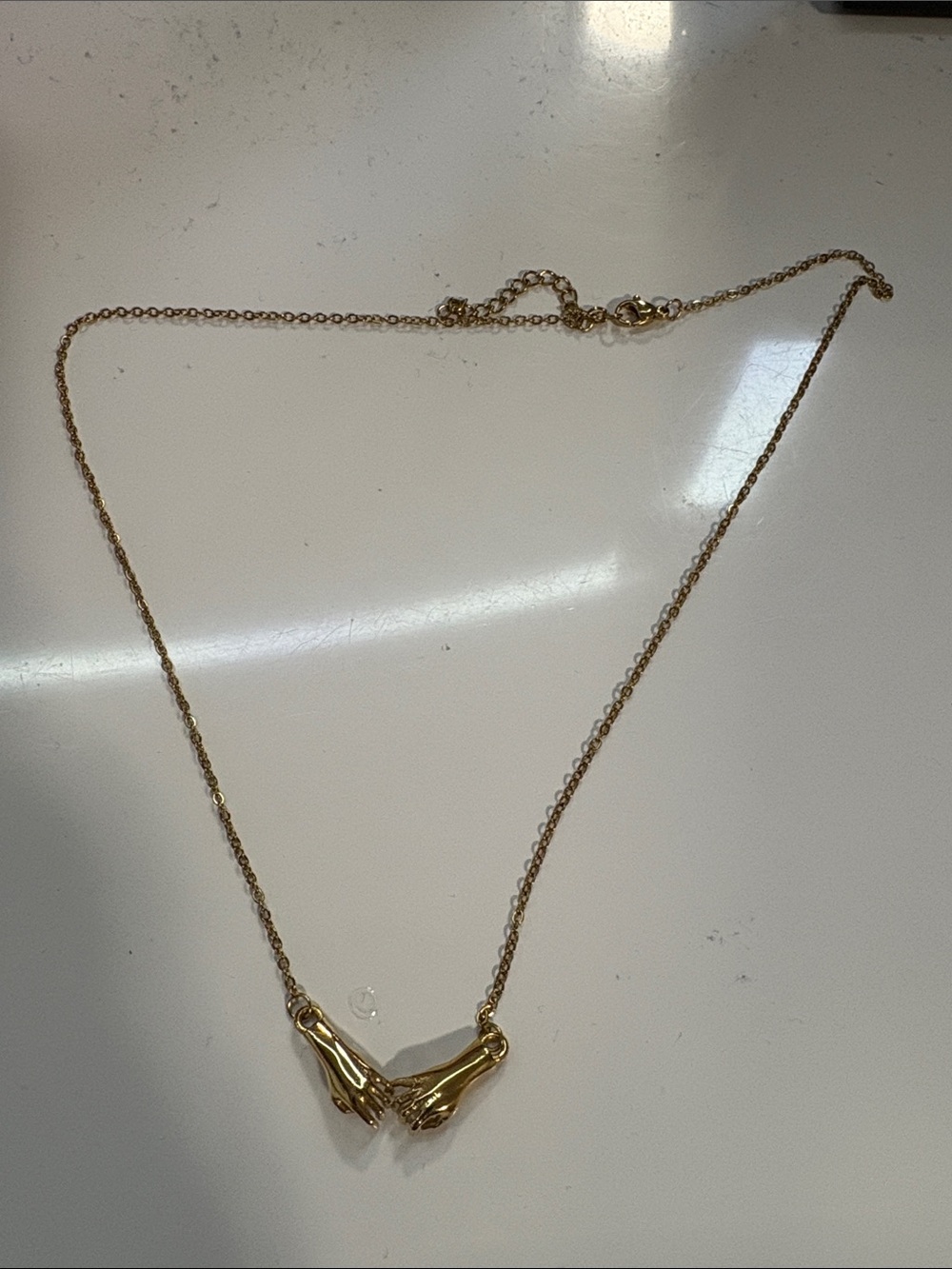 Delicate Gold Hand Motif Necklace for Women